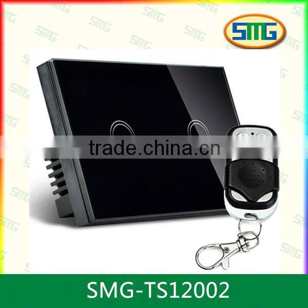 Crystal Glass panel switch smart home automation remote control two way BS US EU Wall switch Light