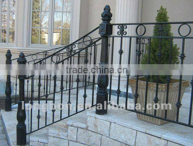 Top-selling hand forged metal stair handrail(LB-I-H-0010)