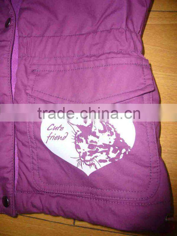 Girls pink Cotton cotton varsity coats and jackets