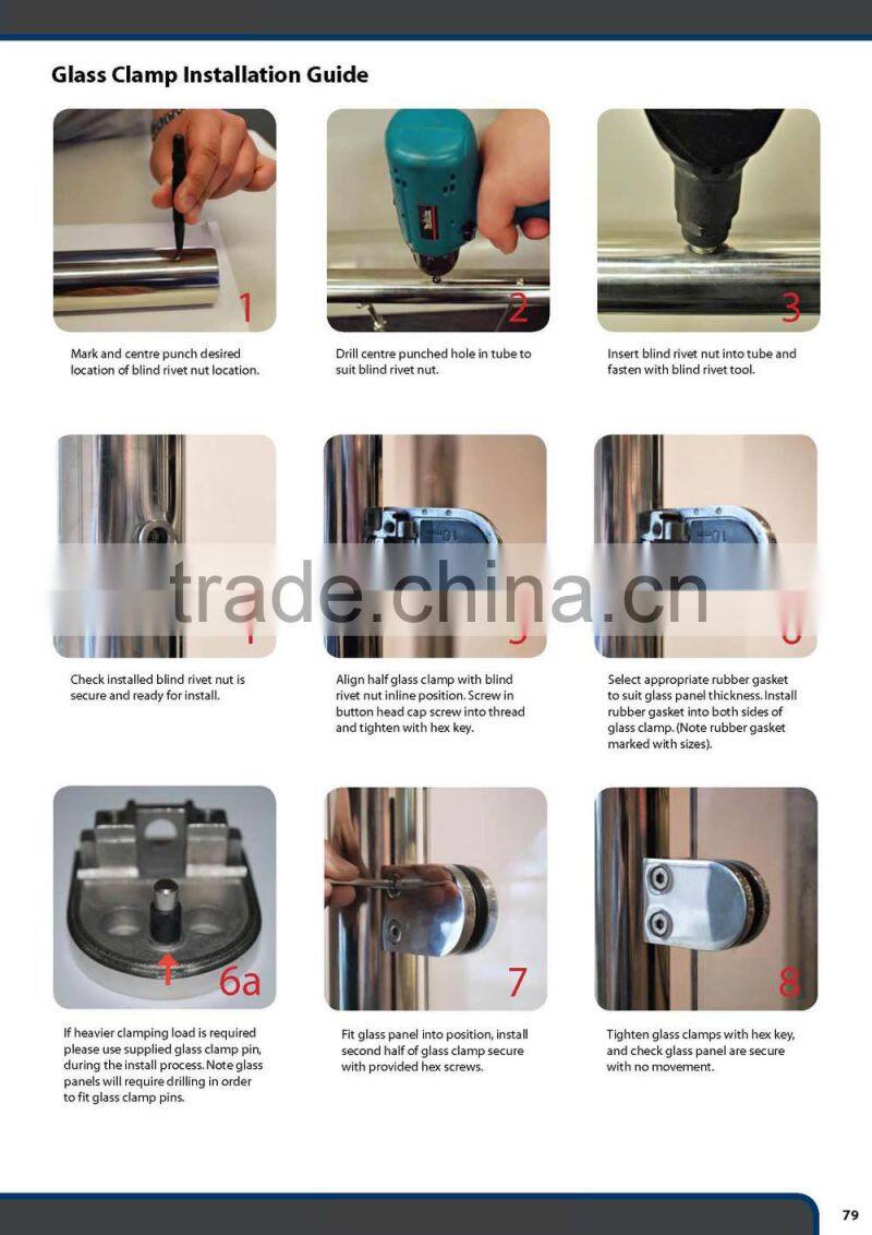 glass to wall clamp CB-180