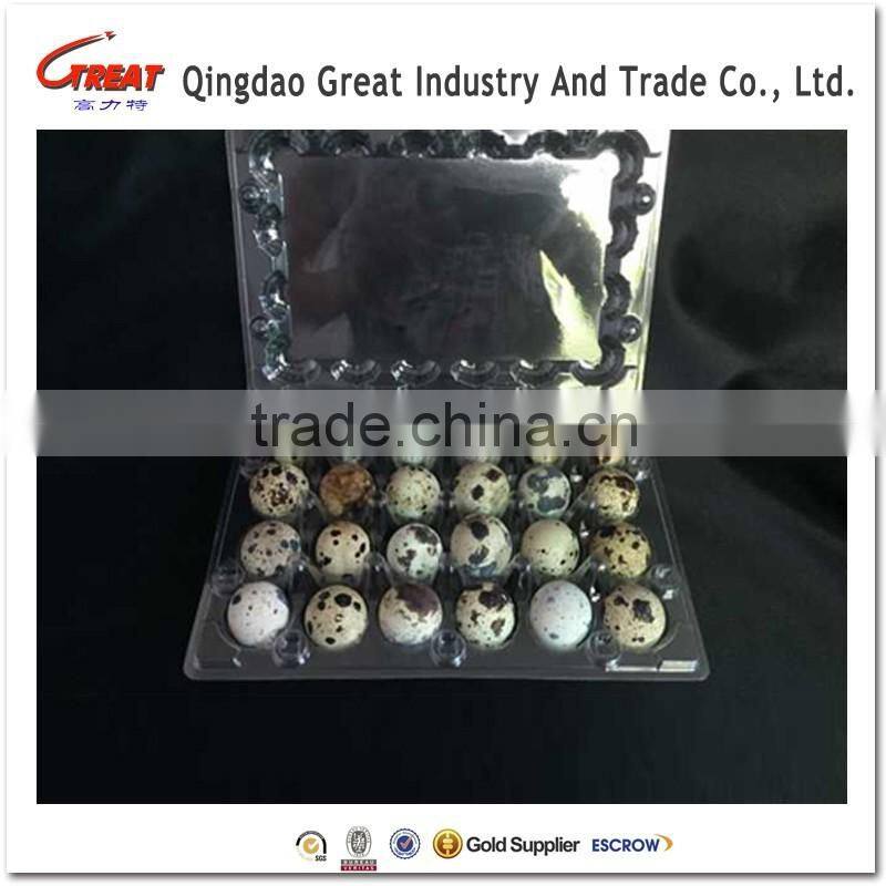 PET disposable plastic eggs Container plastic quail egg container 12 acounts