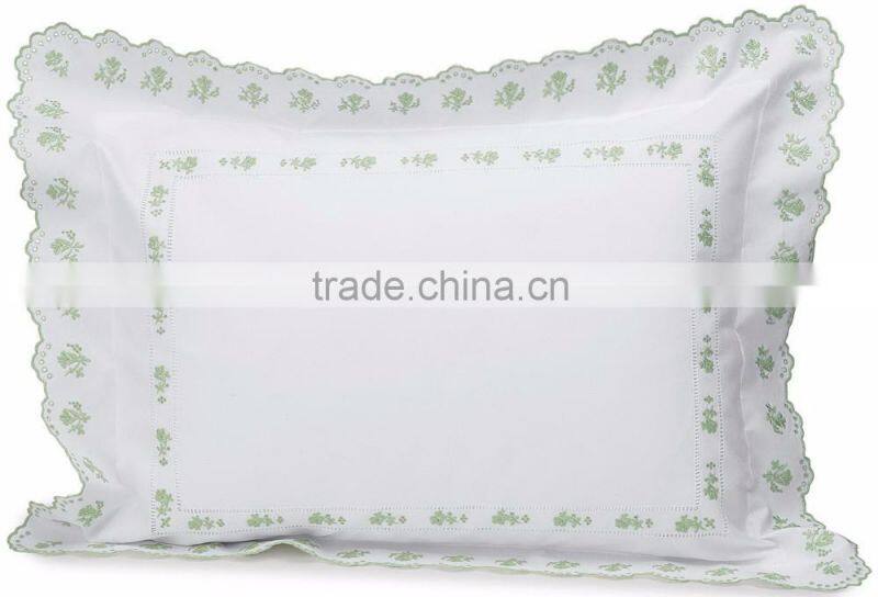 Embroidered cotton pillow no.54