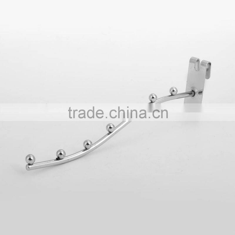 wholesale metal chrome-plated clothes hanging grid wall hook for store