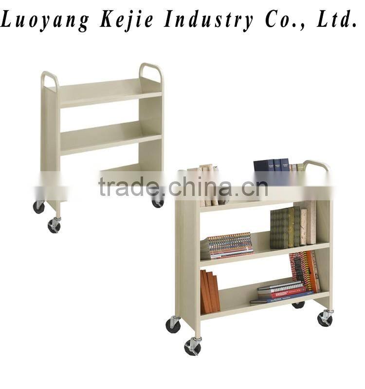 Professional doctor medical cart metal book cart cart with wheels handle with CE certificate