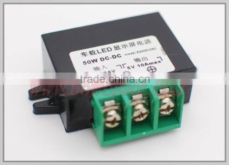 dc step down converter 12V/24V to 5V 10A 50Wmax for LED display Waterproof