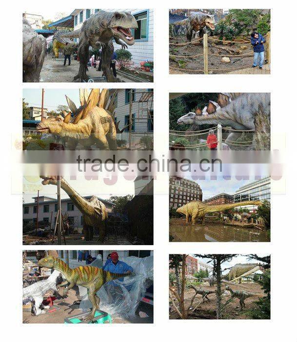 amusement park attractions silicone rubber dinosaur