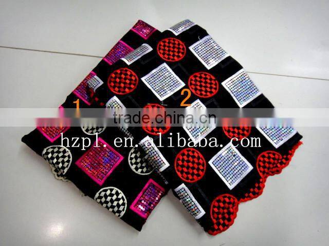 african voile sequins lace fabric (PL2026)