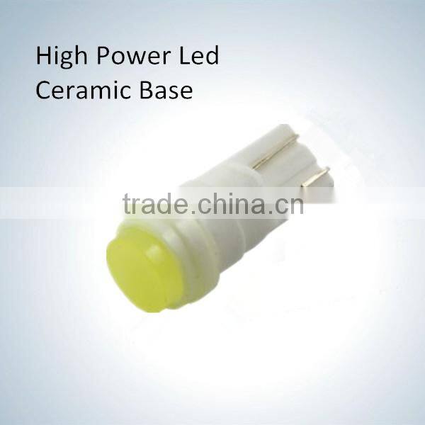 12V DC Car Front LED Lights T10 1LED Ceramics with Diffusing Cover