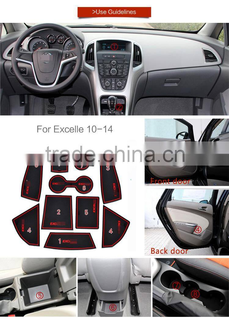Car interior decoration dashboard mat for Buick Excelle 2010-2014 10pcs/set