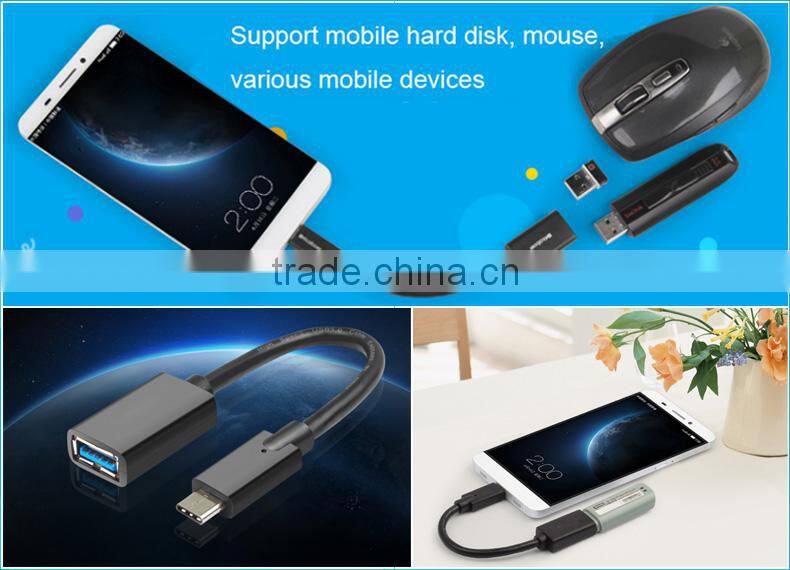 USB-C (Male) to USB3.0 A female cable(Black)