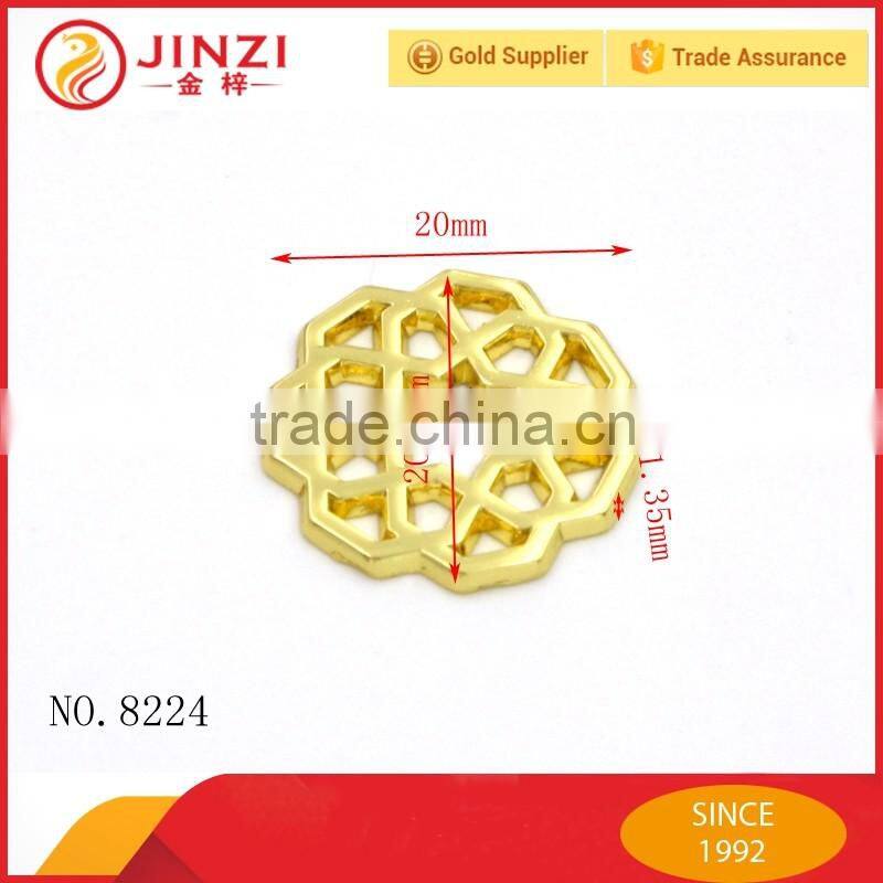 2016 custom factory price metal die cast logo badge/handbag wallet logo plate