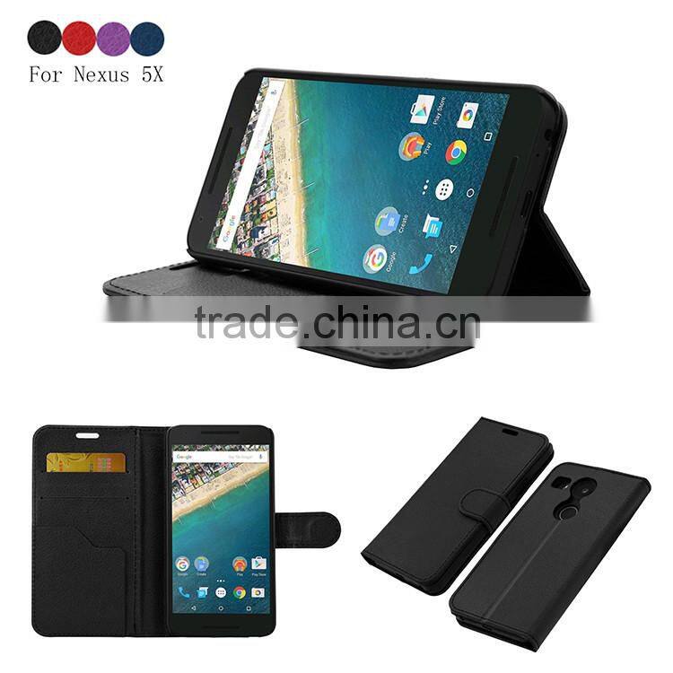 New Design Ultra-Thin Pu Leather Pu Leather Wallet Cases For Nexus 5X Case