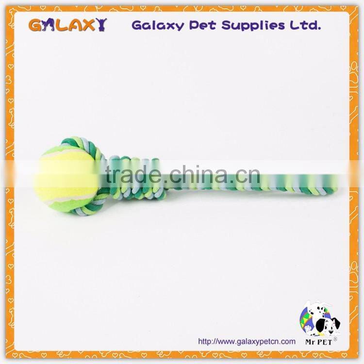 R34327 Pet Products Dog Toys Cotton Rope Chew Toys with Tennis Balls