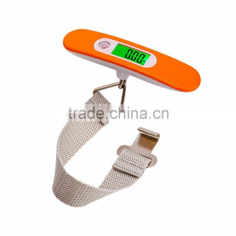 New Design 50kg Stainless steel Digital Hanging Luggage Scale with Belt for Travel Home use and Shopping