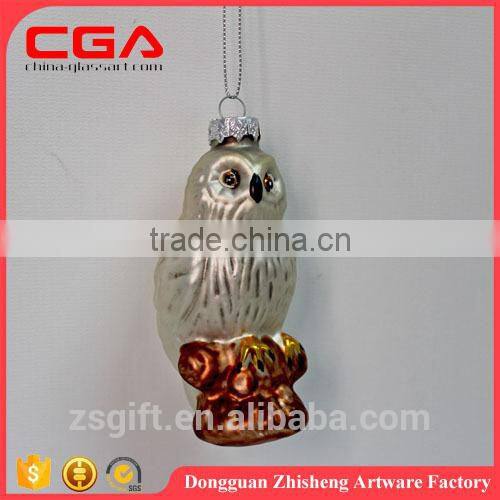 Lovely glass animal design for christmas tree decorations,small hanging christmas baubles wholesale