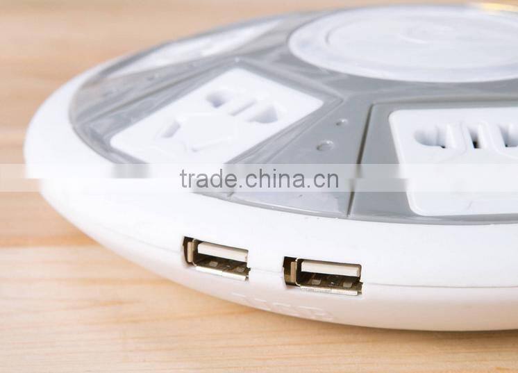 New design UFO Shape Multifunction Smart USB Socket extension cord Smart Power Socket