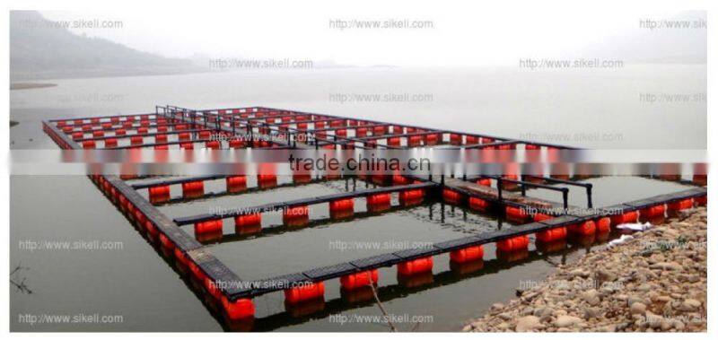 barrels for floating system grow out tilapia culture fish cage