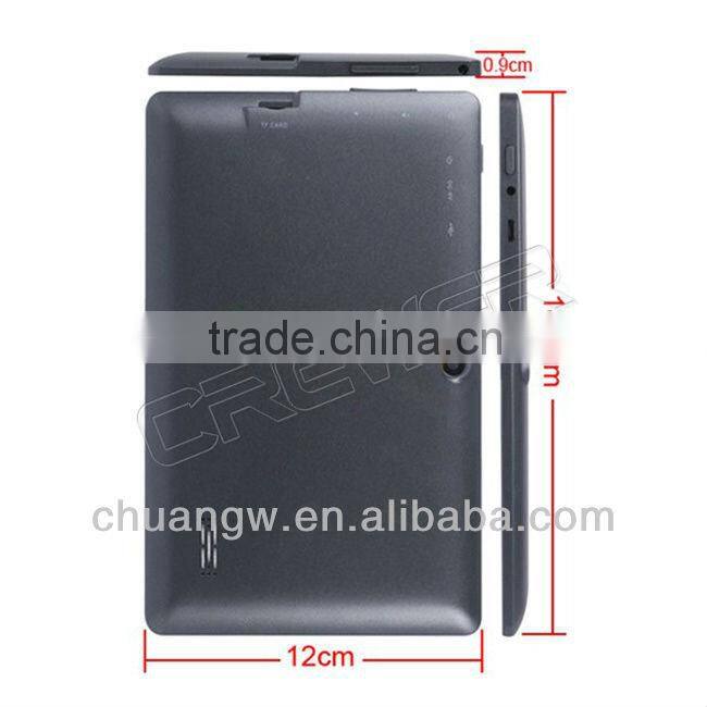 2014 Wholesale 7 inch Tablet PC android 4.0 Capacitive Screen 512M 4GB Camera WIFI Q88 allwinner a13 stouch 7'' tablet pc