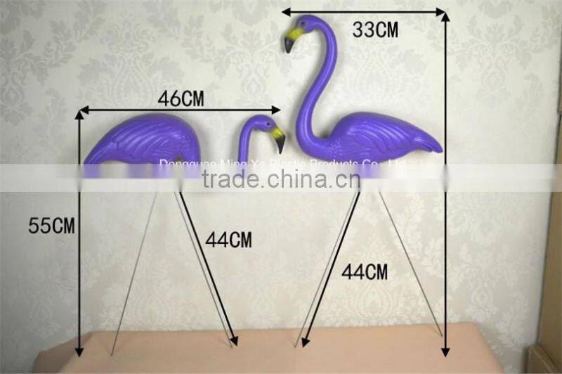 Plastic purple flamingo garden yard and lawn art ornament wedding ceremony decoration animal bird Figurine