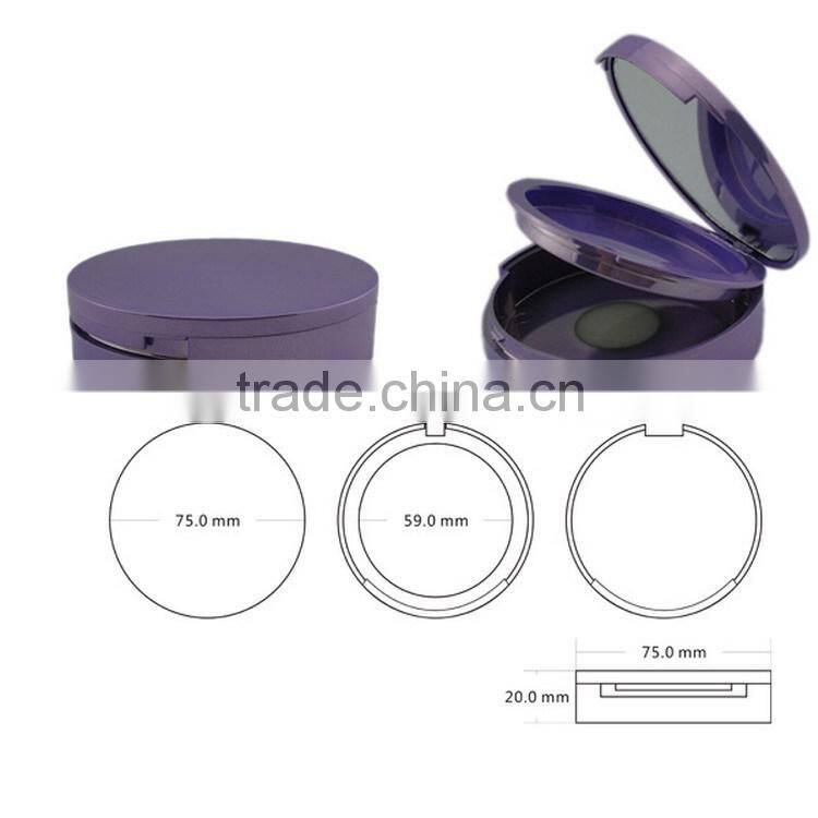 New compact packaging purple makeup case