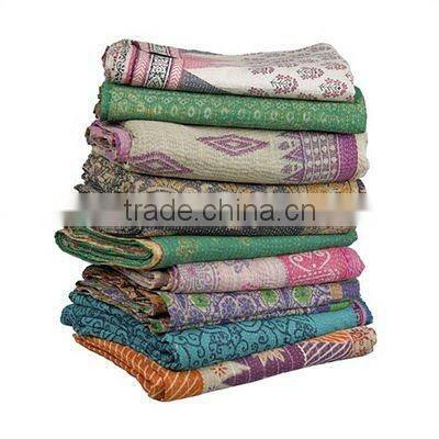vintage kantha quilt/king size handmade quilts