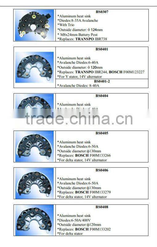 BOSCH Auto alternator rectifiers,OEM No.: IBR852 alternator rectifier diode