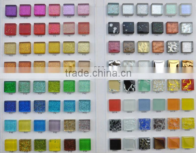 DIY material 3/8"x3/8" glitter glass mosaic tile