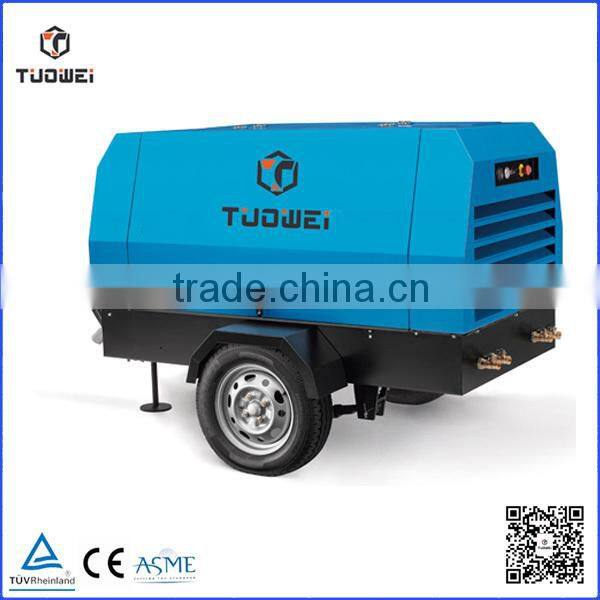 Engine diesel driven twin screw 5 m3 7 bar air compressor for drill