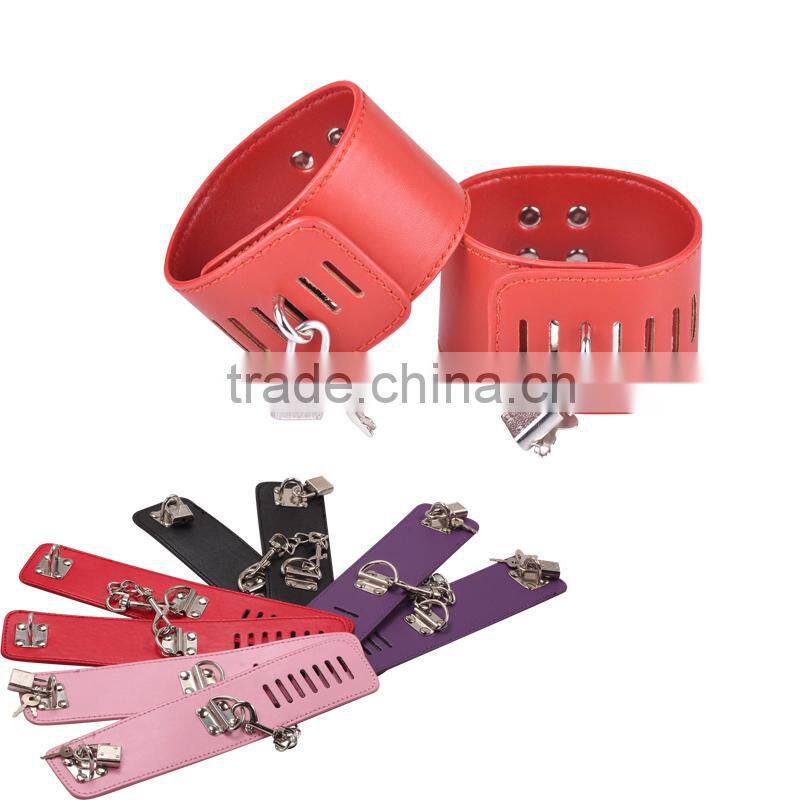 Police high quality handcuff/ Military 4 color pu handcuff/ Chain handcuff