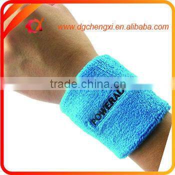 terry Cotton Sport Timer Wristband Sweatband White