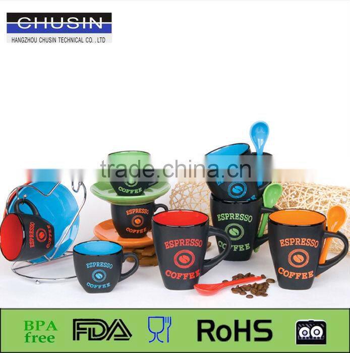 customized ceramic mug with handle in flower design