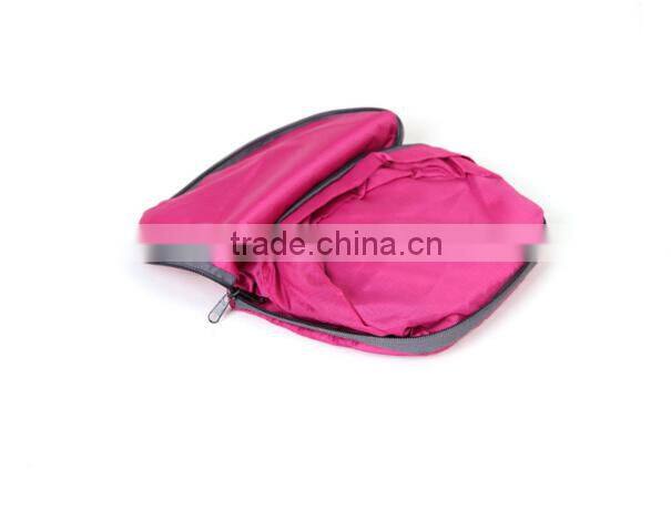 Promotional green Nylon foldable travel backpack