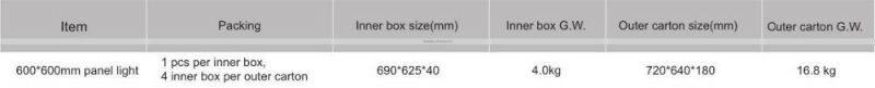 URG<19 Flat LED Panel Light 2x4ft, Ultra Thin LED Light Panel 600x1200, Slim LED Panel 60x120