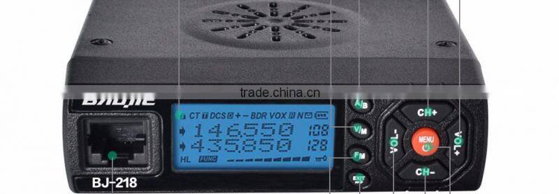 MINI vehicle radio 2 separate receivers 25W dual band BAOJIE BJ-218 moblie radio