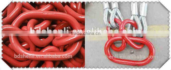 DSL yellow Powder plastified Alloy Steel G80 Welded D Ring