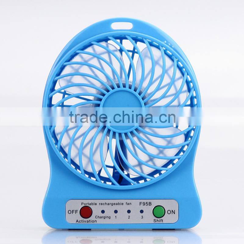 2015 Promotional mini usb fan with strong wind, rechargeable fan, portable mini fan