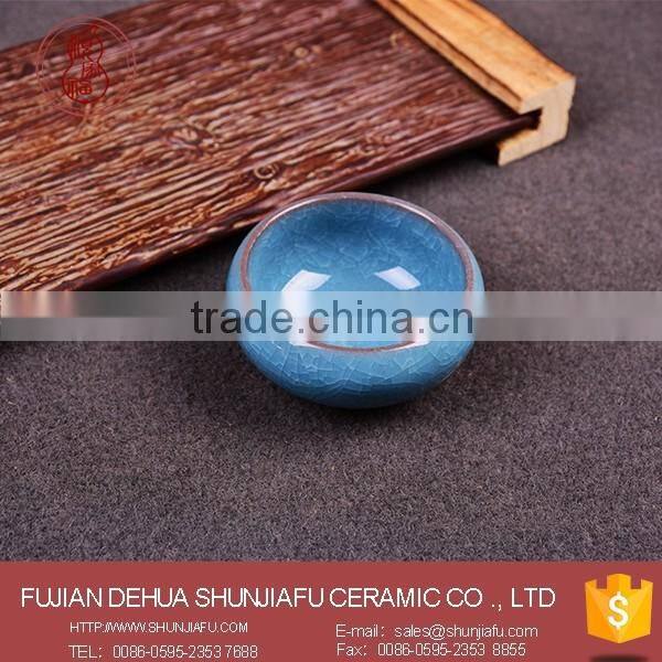 Dark Bule Ceramic Ice Crack Glaze Cups, Bulk Tea Cups Wholesale
