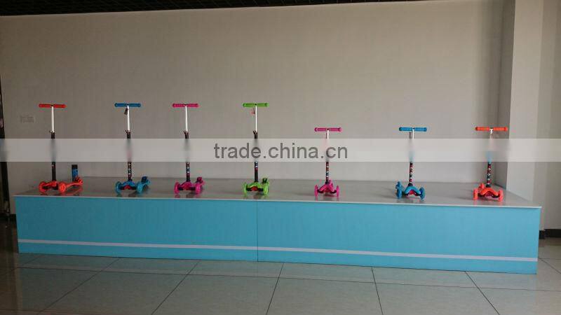 children aluminum scooter for sale 2015 new design for promotion with 2 rubber wheels 150mm wheel foot scooter MINGBANG MB-883A