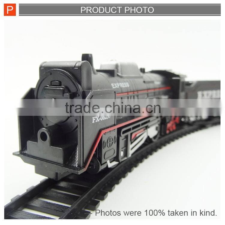 Plastic battery operated railway train toy with sound &light
