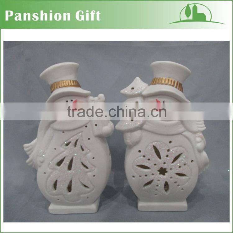 new products ceramic snowman led christmas decoration