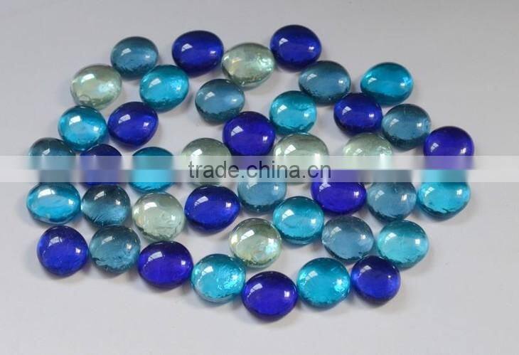 popular flat glass marbles,glass gems for decoration