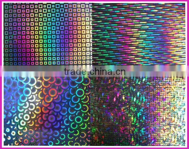 BOPP PET holographic film for packing and printing