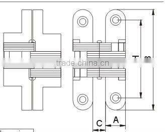 Zinc alloy concealed hinge