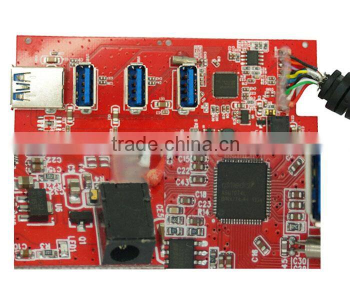 Portable High Speed 5Gbps Bulit-in 35cm USB Cable 4ports USB3.0 Hub for USB Device