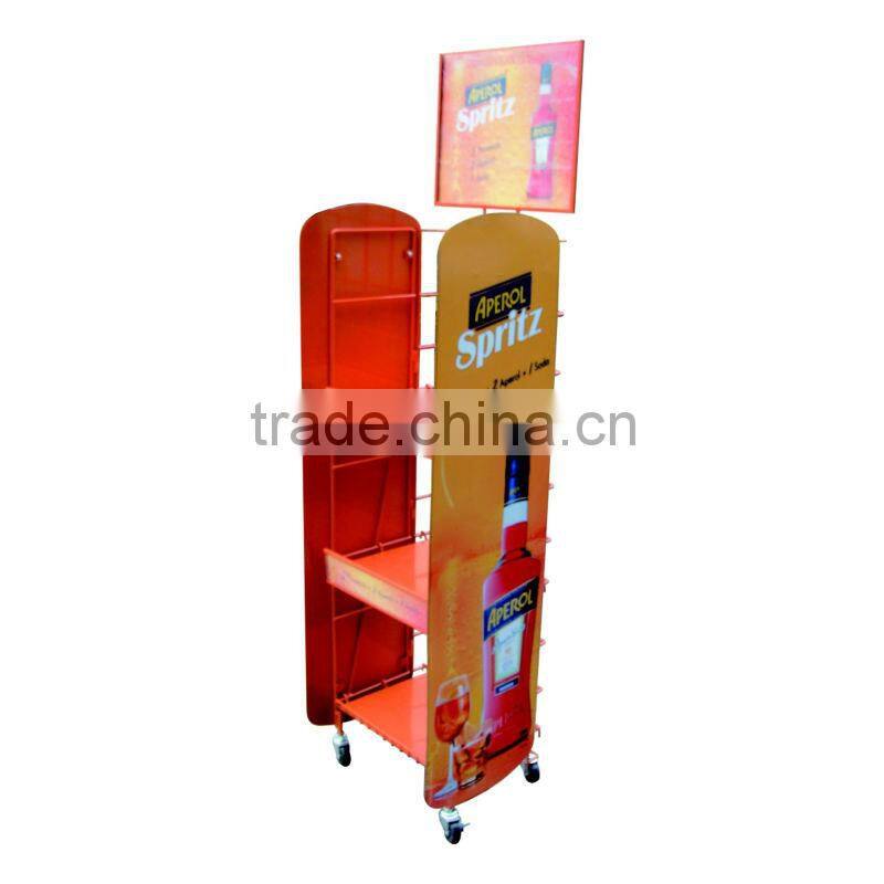 NEW wire floor liquor bottle display rack HXS-1355