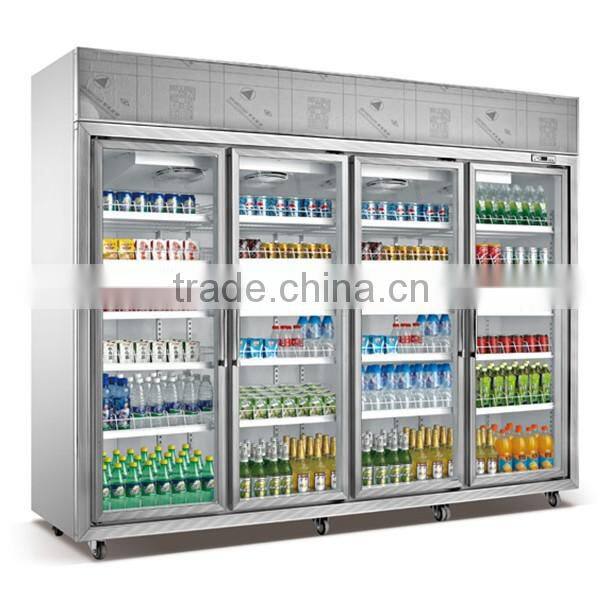 360L Free standing Large compressor energy drink display cooler
