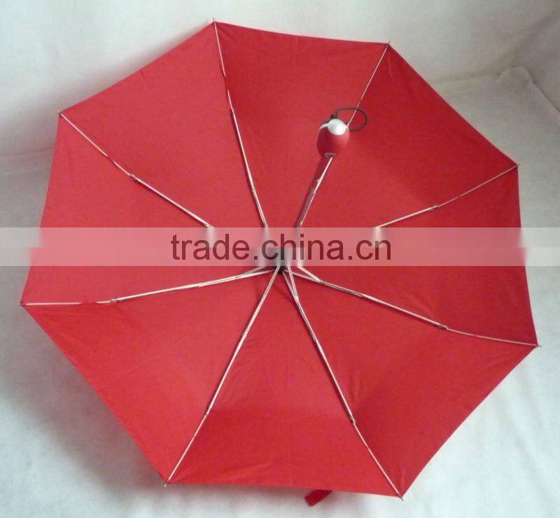 Automatic 3 folding umbrella for people used
