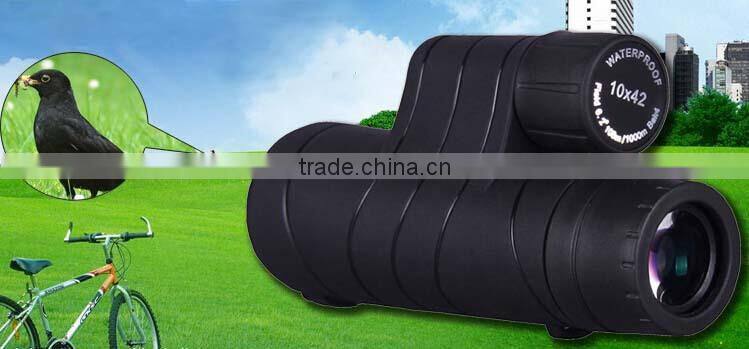 2015 New 10x42 military long range monocular telescope, Russian long distance monocular display