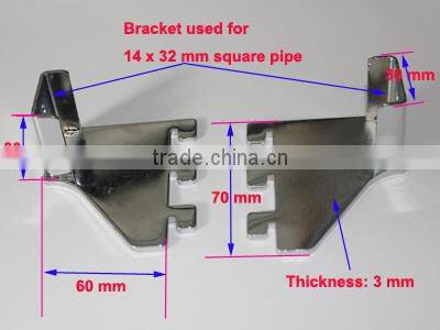 Wholesale Slot Fitted Square Pipe Support Bracket