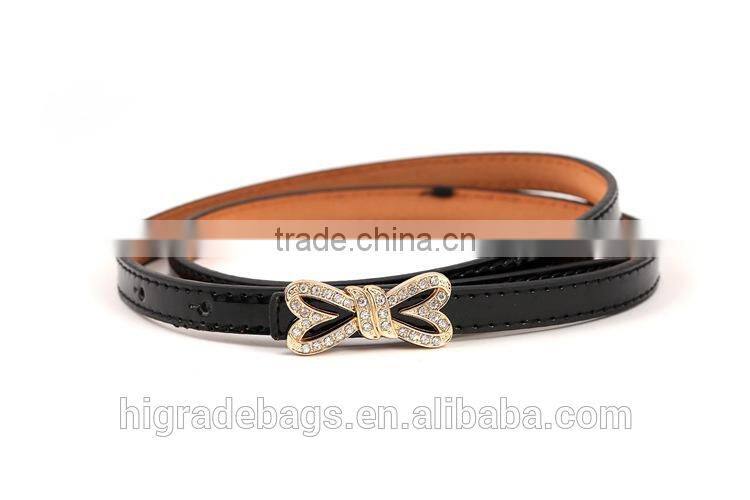ladies thin Pu leather belt fashion